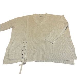 ILLA ILLA Oversized  Cream Sweater, aesthetic natural color, beige, neutral, S